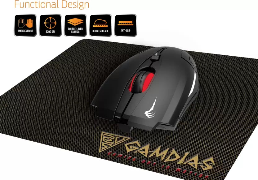 GAMDIAS Demeter E1 Wired Optical Gaming Mouse (USB, Black) GAMDIAS Demeter E1 Wired Optical Gaming Mouse (USB, Black)